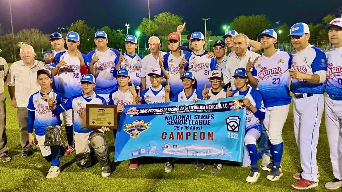 Liga Conno campeón nacional Senior de Beisbol